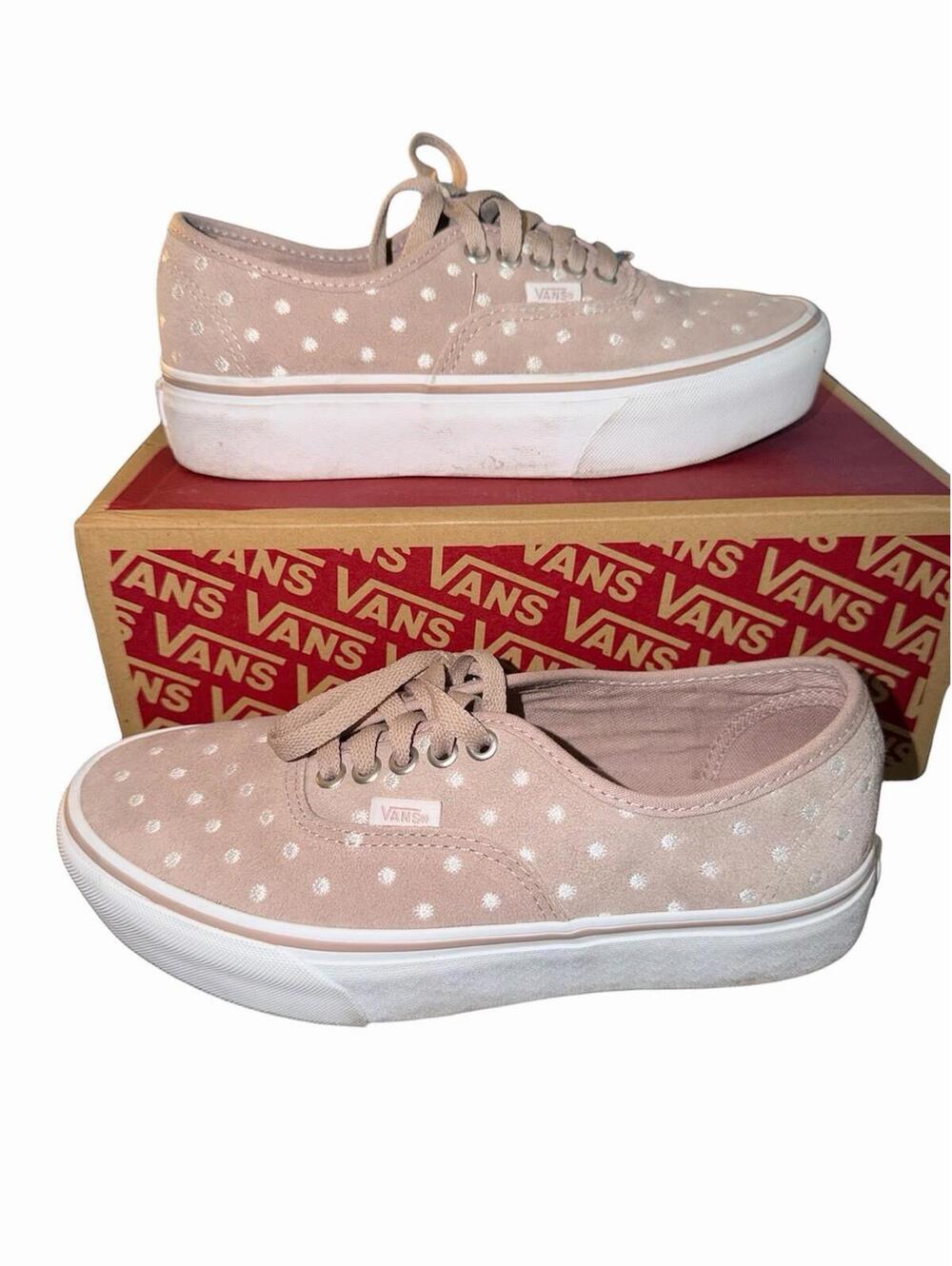 Vans Polka Dot Platform Sneakers - Light Pink